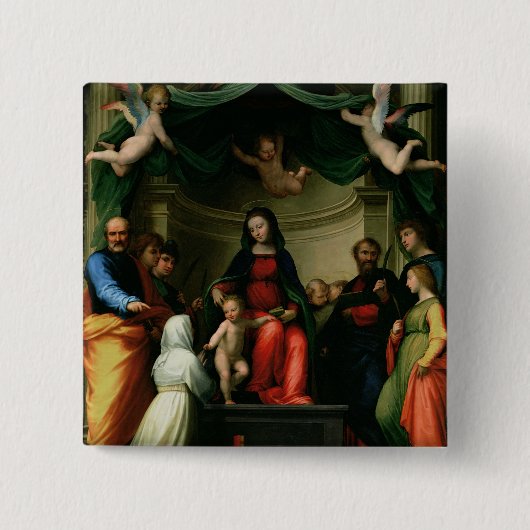 シエナのSt.キャサリンの神秘的な結婚との 缶バッジ (正面)