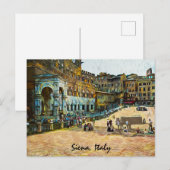 シエナイタリアシティオイルペインティング ポストカード (正面/裏面)