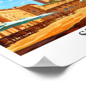 シエナイタリアトラベルアートヴィンテージイラストレーション ポスター (角)