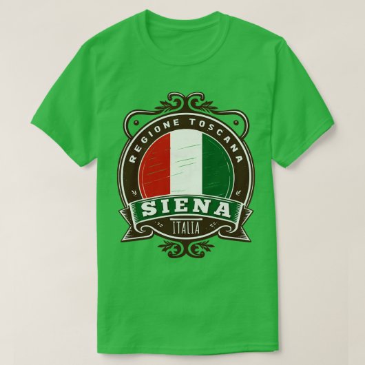 シエナイタリアレトロスタイルデザイン Tシャツ (デザイン正面)