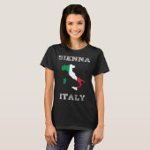 シエナイタリアヴィンテージイタリア国旗の地図 Tシャツ (正面フル)