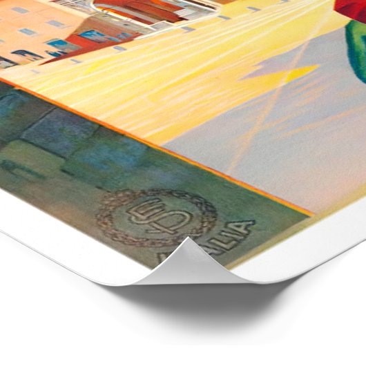 シエナイタリアヴィンテージ旅行 ポスター (角)