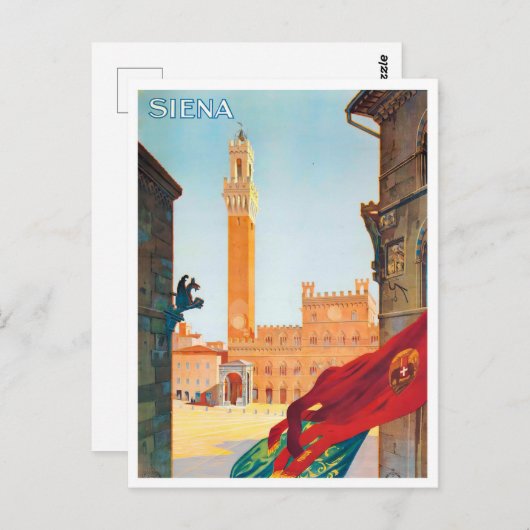 シエナイタリアヴィンテージ旅行 ポストカード (正面/裏面)