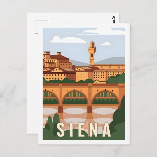 シエナイタリア有名なトラベルプレイス ポストカード (正面/裏面)