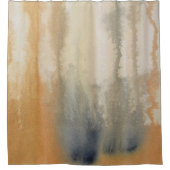 シエナウィルズ水彩抽象芸術 シャワーカーテン (正面)