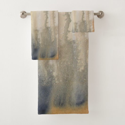 シエナウィルズ水彩抽象芸術 バスタオルセット (インサイチュ)