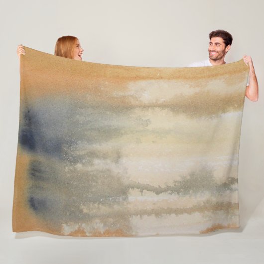 シエナウィルズ水彩抽象芸術 フリースブランケット (インサイチュ)