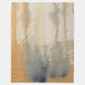 シエナウィルズ水彩抽象芸術 フリースブランケット (正面)