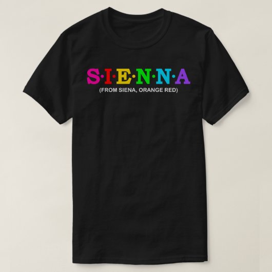 シエナオレンジレッドのシエナソース Tシャツ (デザイン正面)