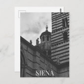 シエナカテドラルイタリアドームBW ポストカード (正面/裏面)