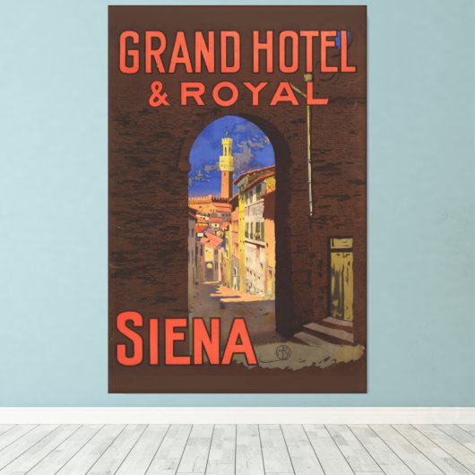 シエナグランドホ王室のテルヴィンテージトラベイタリアンルポス キャンバスプリント (インサイチュ (ウッドフロア))