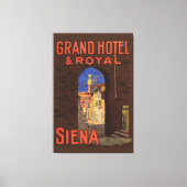 シエナグランドホ王室のテルヴィンテージトラベイタリアンルポス キャンバスプリント (正面)