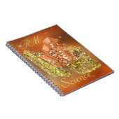 シエナコーラル&金ゴールドフェイクグリッター結晶 ノートブック (右側)