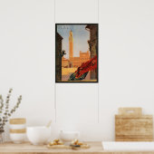 シエナトスカーニイタリアヴィンテージENITツーリズムホリデー ポスター (キッチン)