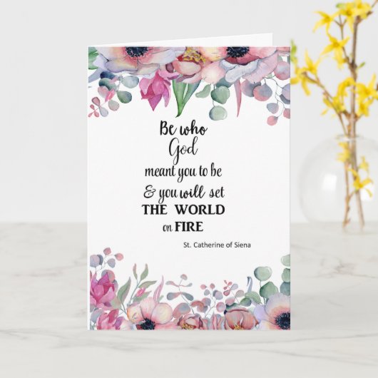 シエナフローラ引用文 カード (黄色い花)