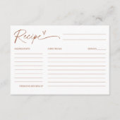 シエナボヘミアンレシピブライダルシャワー エンクロージャーカード (正面)