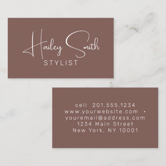 シエナモダンエレガントプロフェッショナル事業 名刺 (正面/裏面)