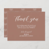 シエナモダンレタリングビジネスパッケージサンキュー サンキューカード (正面/裏面)