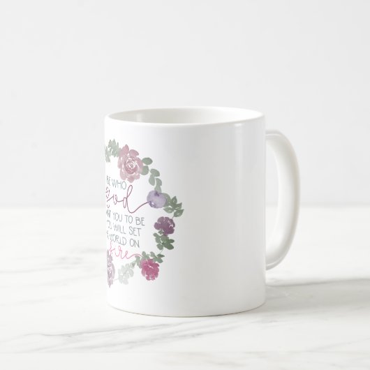 シエナ土の引用文のマグのSt.キャサリン コーヒーマグカップ (正面右)