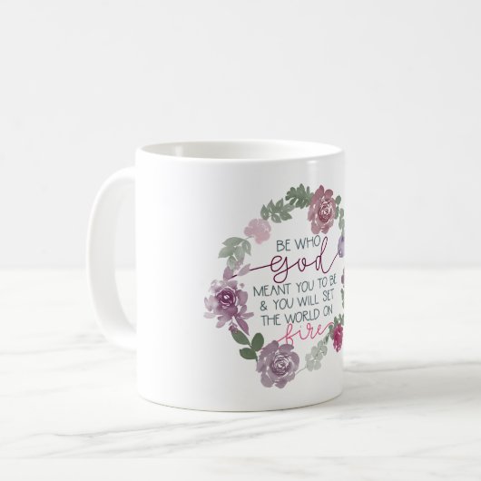 シエナ土の引用文のマグのSt.キャサリン コーヒーマグカップ (正面左)