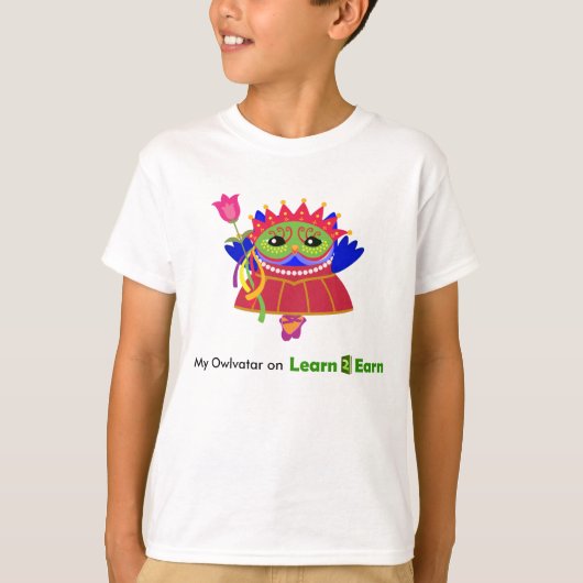 シエナ土のOwlvatarのワイシャツ Tシャツ (正面)