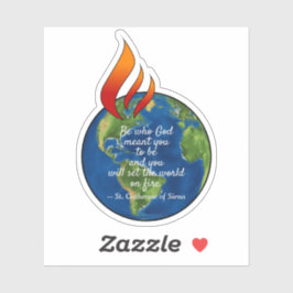 シエナ引用文で最も有名な聖キャサリン – 1Up シール