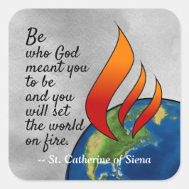 シエナ引用文の最も有名な聖キャサリン スクエアシール