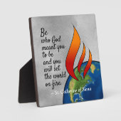 シエナ引用文プラークで最も有名な聖キャサリン フォトプラーク (正面)