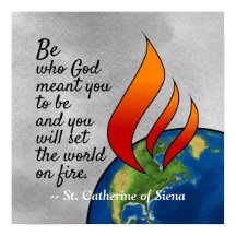 シエナ引用文ポスターで最も有名な聖キャサリン