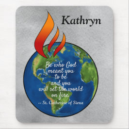 シエナ引用文マウスパッドの最も有名な聖キャサリン マウスパッド