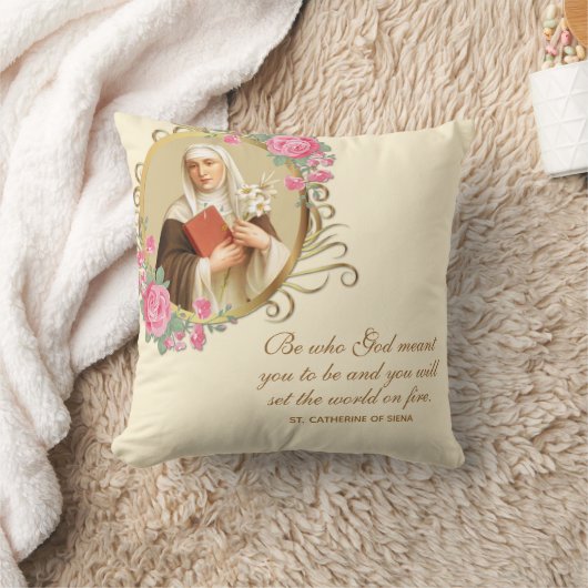 シエナ祈りの言葉引用文バラ宗教 クッション (ブランケット)