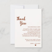 シエナ結婚のテーブルサンキューカード サンキューカード (正面)