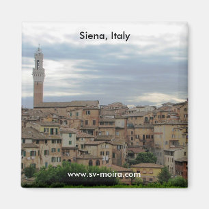 シエナ、イタリアの左の市役所のタワー マグネット