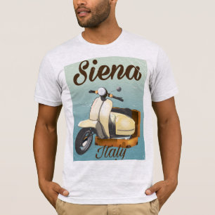 シエナ イタリア スクーター バケーション ポスター Tシャツ