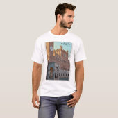 シエナ- Palazzo Pubblicoの朝 Tシャツ (正面フル)