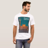 シエナ- Palazzo Pubblico夜 Tシャツ (正面フル)