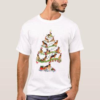 シエパードツリークリスマスキャンディー Tシャツ
