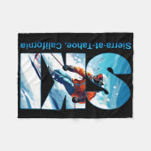 シエラアットタクールーホスキーバケーションスキー屋外S フリースブランケット (正面(横))