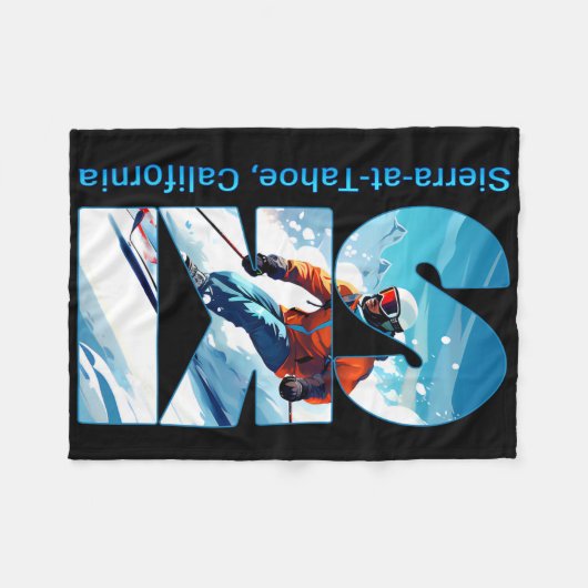 シエラアットタクールーホスキーバケーションスキー屋外S フリースブランケット (正面(横))