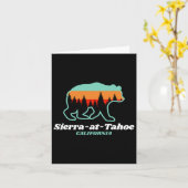 シエラアットタホースキースノーボーディングカリフォルニアベア カード (黄色い花)