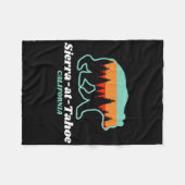 シエラアットタホースキースノーボーディングカリフォルニアベア フリースブランケット (正面(横))