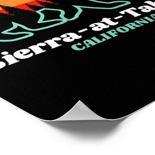 シエラアットタホースキースノーボーディングカリフォルニアベア ポスター (角)