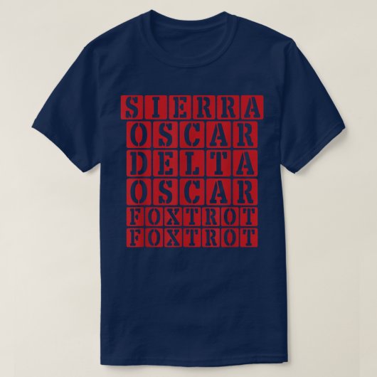 シエラオスカーデルタOscar Fotrot おもしろい Fotrot Tシャツ (デザイン正面)
