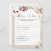 シエラオールアイズオンザブライドブライダルシャワーゲーム 招待状 (正面)