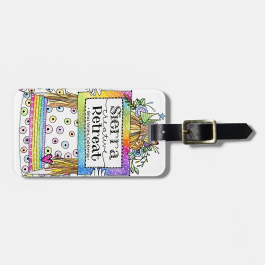 シエラクリエイティブリトリートラゲッジまたはジャーナルラベル ラゲッジタグ (正面横)