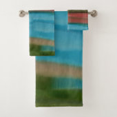 シエラサンライズサウスウエスト抽象芸術アート バスタオルセット (インサイチュ)