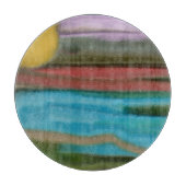 シエラサンライズ抽象芸術 カッティングボード (正面)