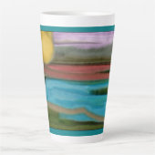 シエラサンライズ抽象芸術 カフェラテマグ (正面)