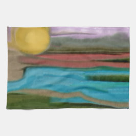 シエラサンライズ抽象芸術 キッチンタオル