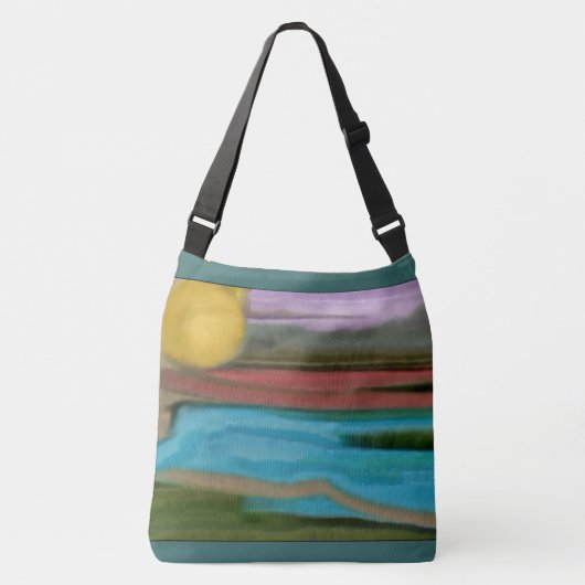 シエラサンライズ抽象芸術 クロスボディバッグ (正面)